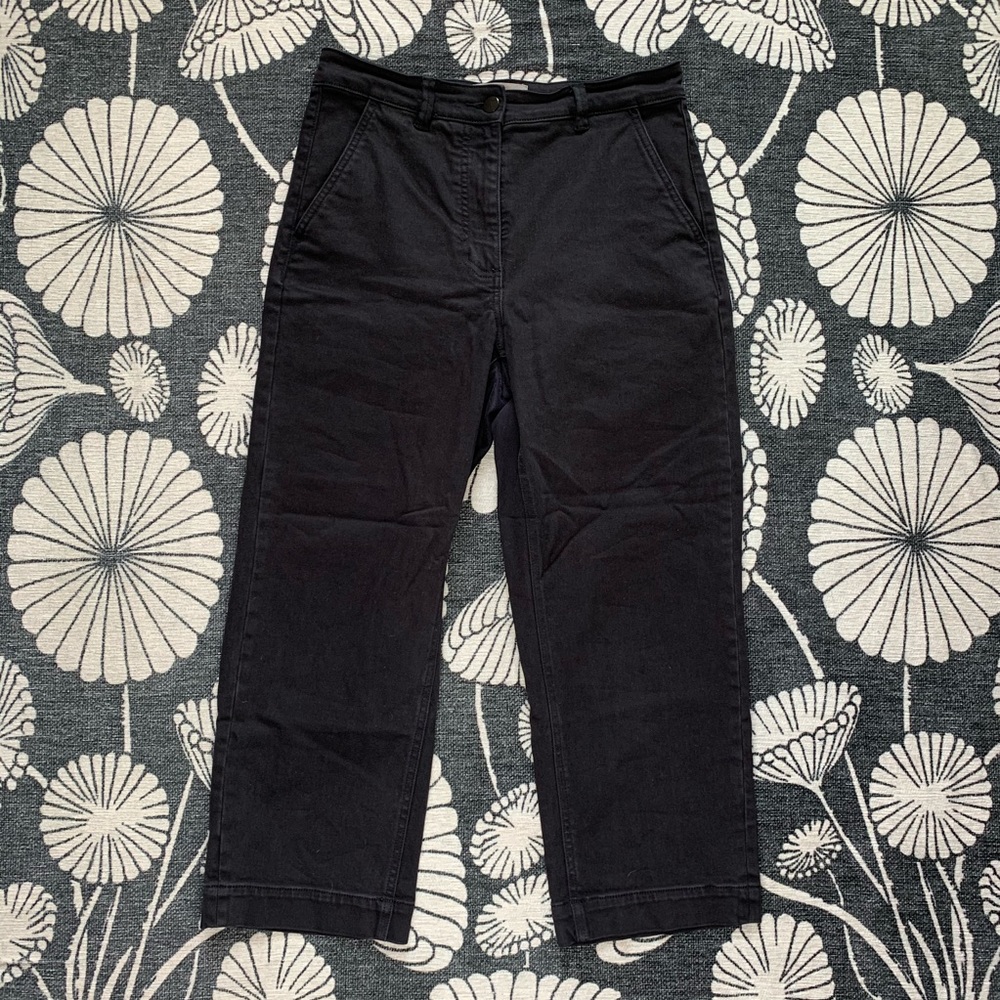 EVERLANE STRAIGHT LEG CROP - SZ 6 SHORT - BLACK